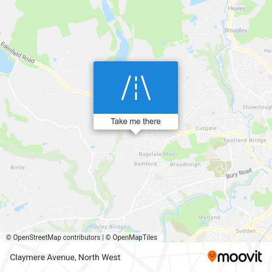 Claymere Avenue map