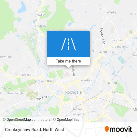 Cronkeyshaw Road map