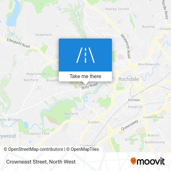 Crowneast Street map