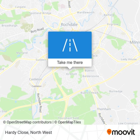 Hardy Close map