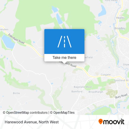 Harewood Avenue map