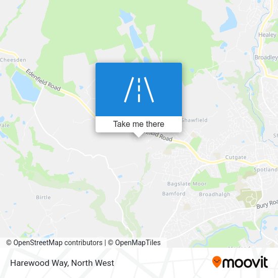 Harewood Way map