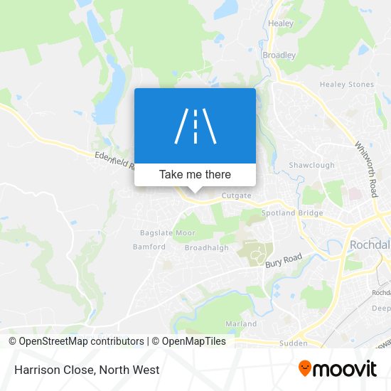 Harrison Close map