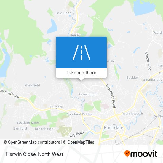 Harwin Close map