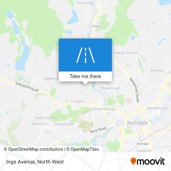 Ings Avenue map