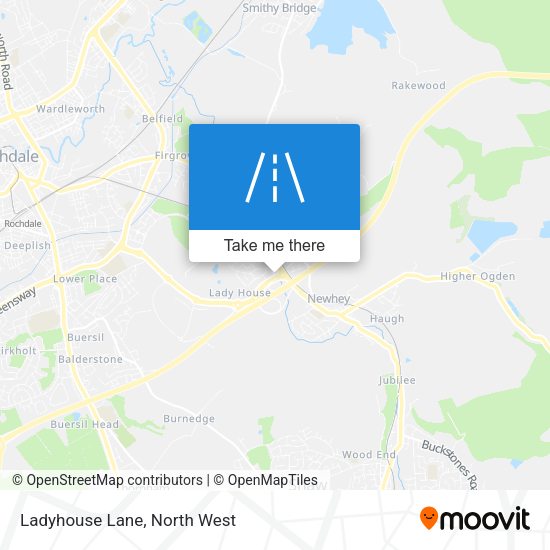 Ladyhouse Lane map