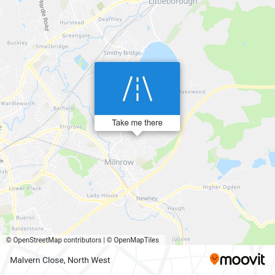 Malvern Close map