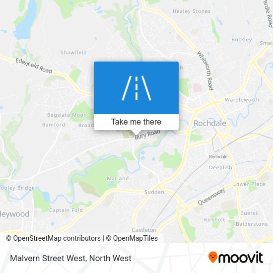 Malvern Street West map