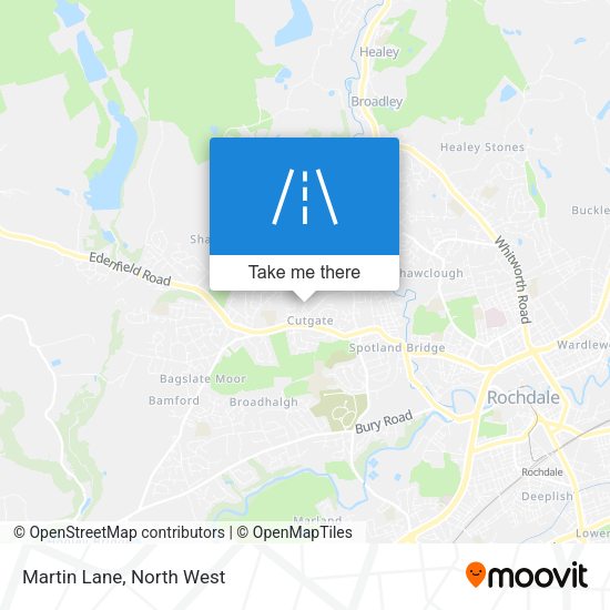 Martin Lane map