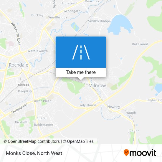 Monks Close map