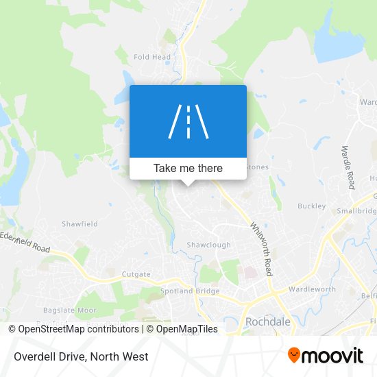 Overdell Drive map