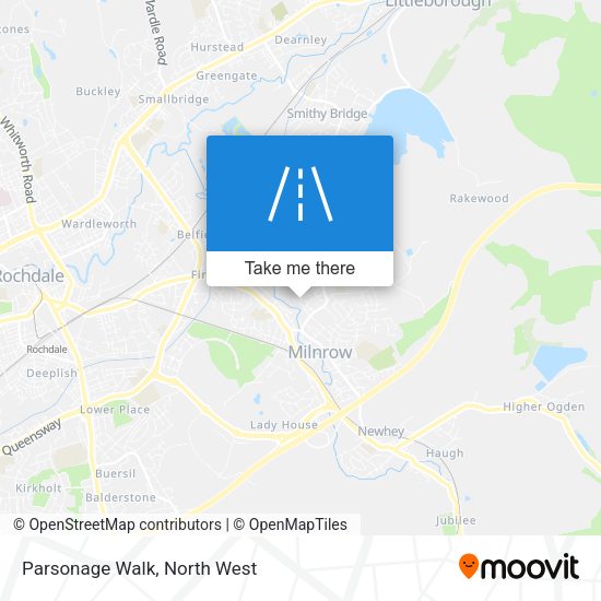 Parsonage Walk map