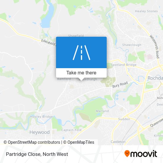 Partridge Close map