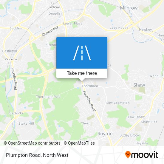 Plumpton Road map