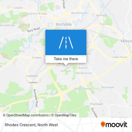 Rhodes Crescent map
