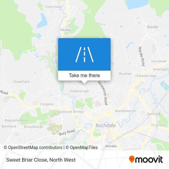 Sweet Briar Close map