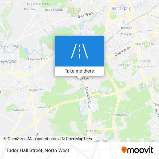 Tudor Hall Street map