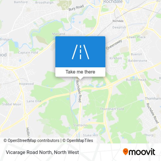Vicarage Road North map