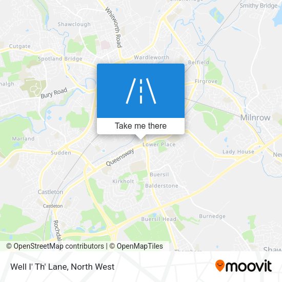 Well I' Th' Lane map