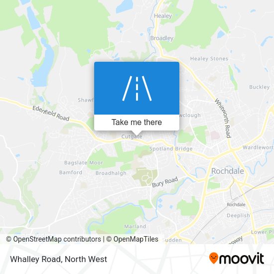 Whalley Road map