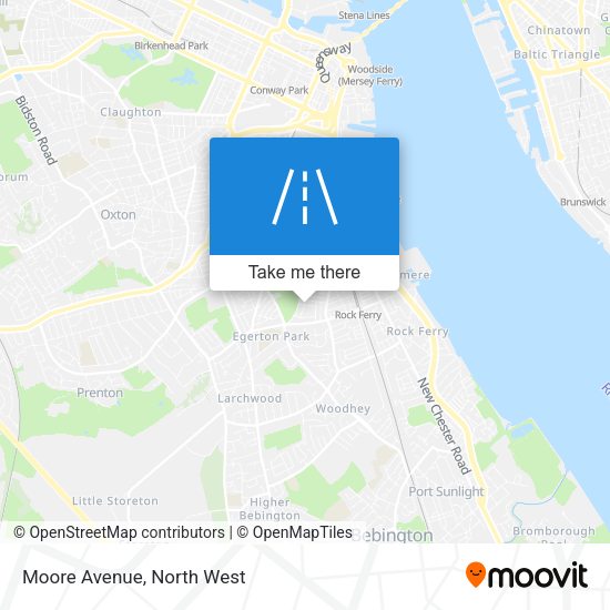 Moore Avenue map