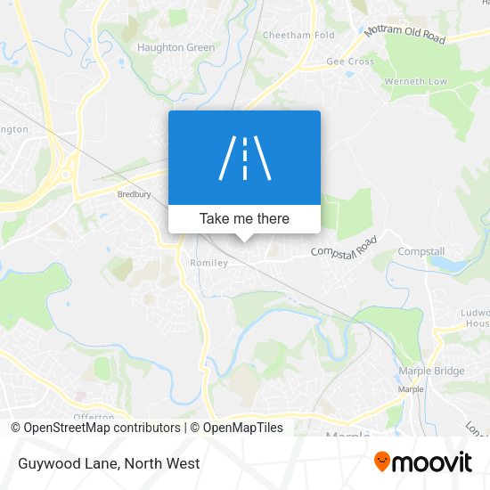 Guywood Lane map