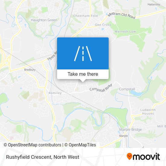 Rushyfield Crescent map