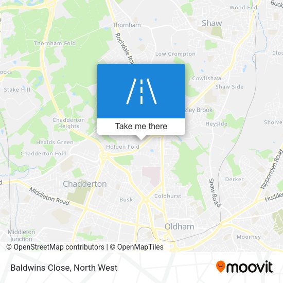 Baldwins Close map