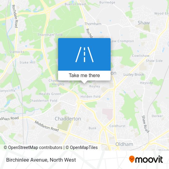 Birchinlee Avenue map