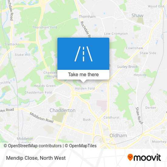Mendip Close map