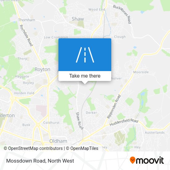Mossdown Road map