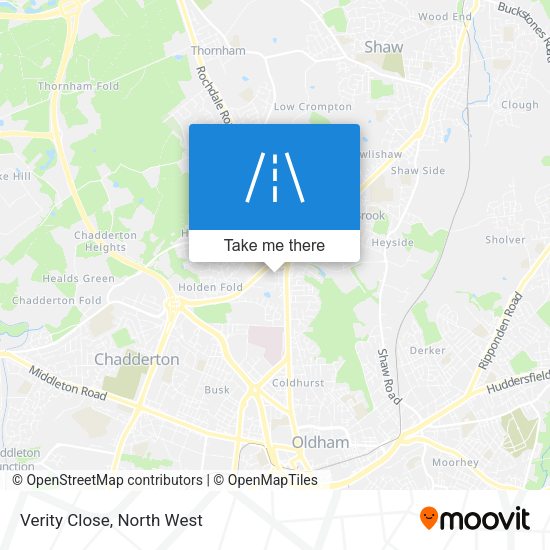 Verity Close map