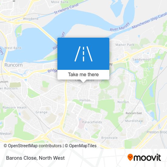 Barons Close map