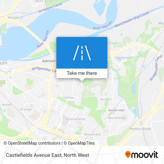 Castlefields Avenue East map