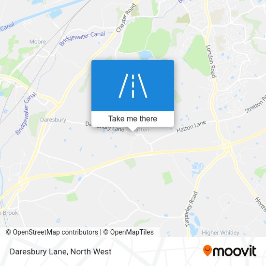 Daresbury Lane map