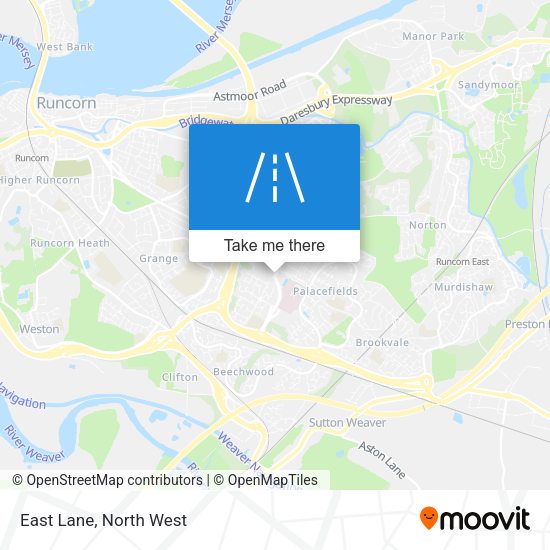 East Lane map