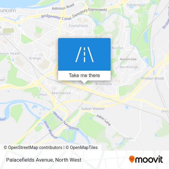 Palacefields Avenue map