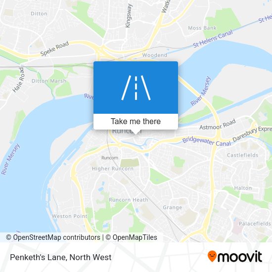 Penketh's Lane map