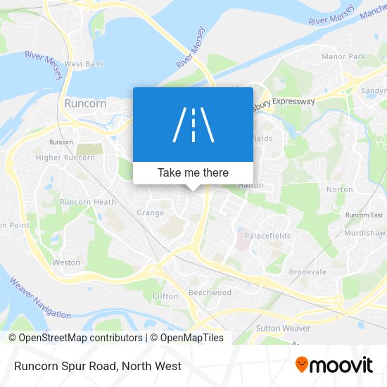 Runcorn Spur Road map