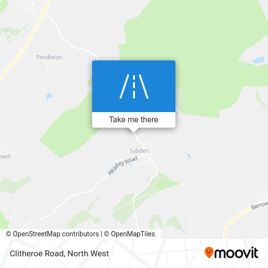Clitheroe Road map