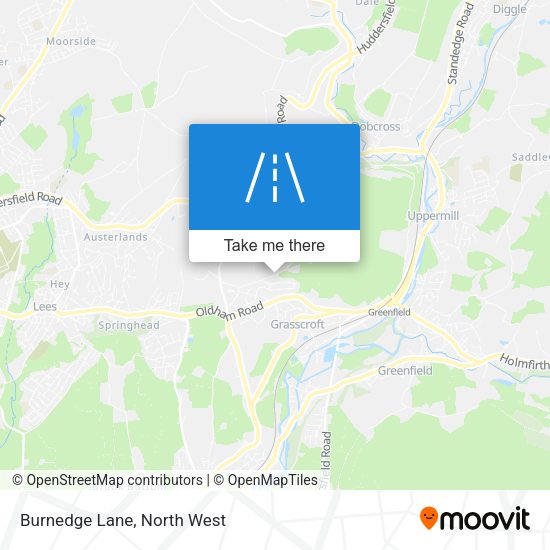 Burnedge Lane map