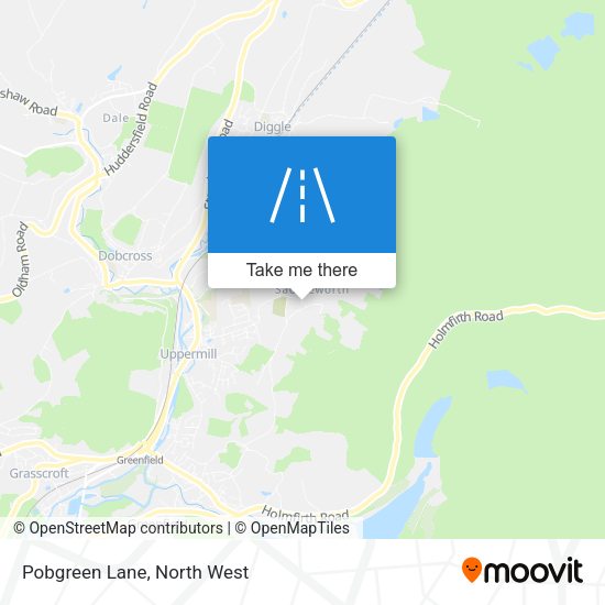 Pobgreen Lane map