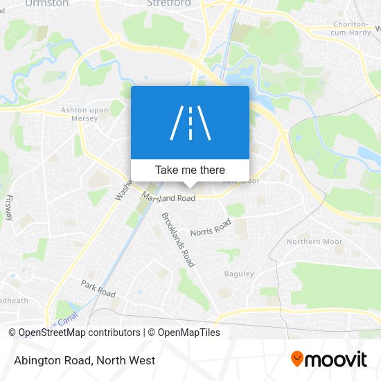 Abington Road map