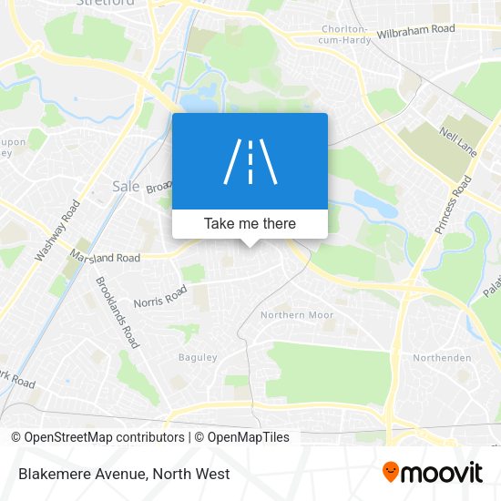 Blakemere Avenue map