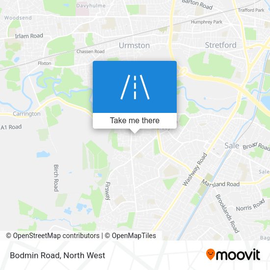 Bodmin Road map