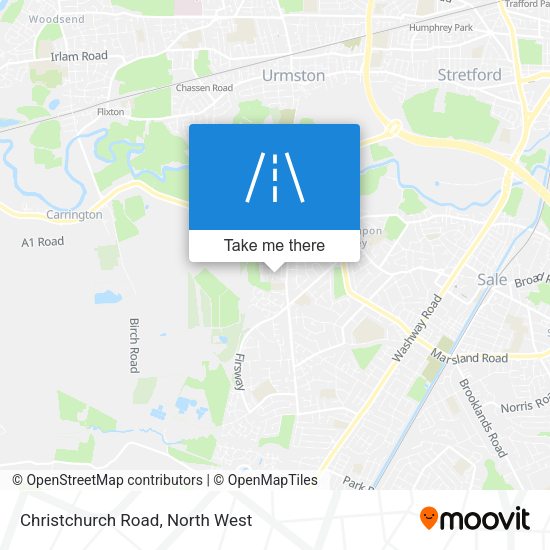 Christchurch Road map