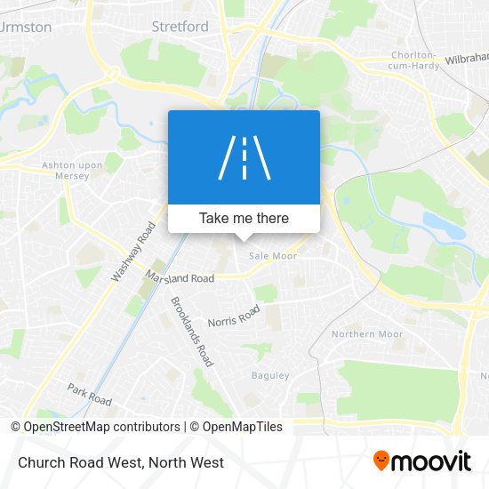 Church Road West map
