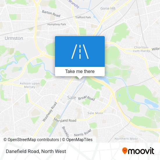 Danefield Road map
