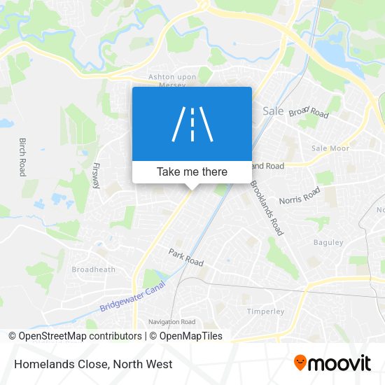 Homelands Close map