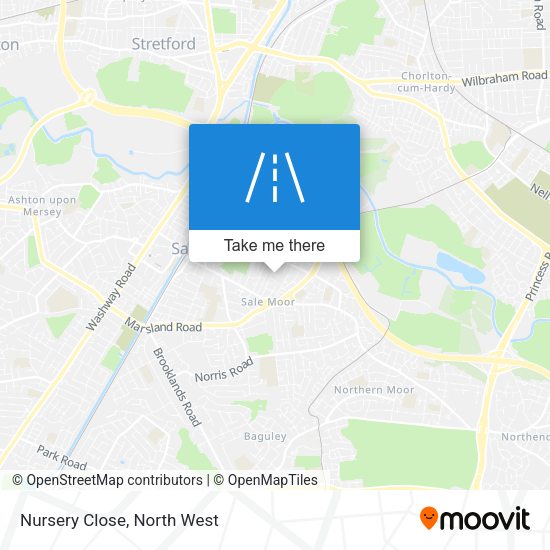Nursery Close map